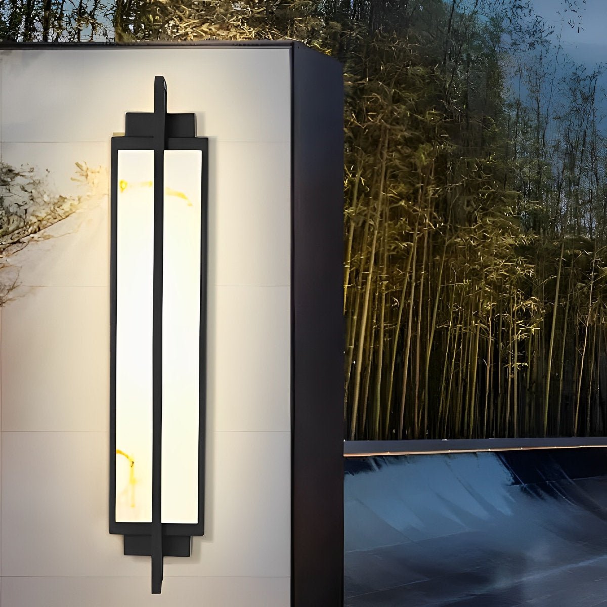 Modern Rectangular LED Wall Light Matt Black Wall Sconce Lighting ...