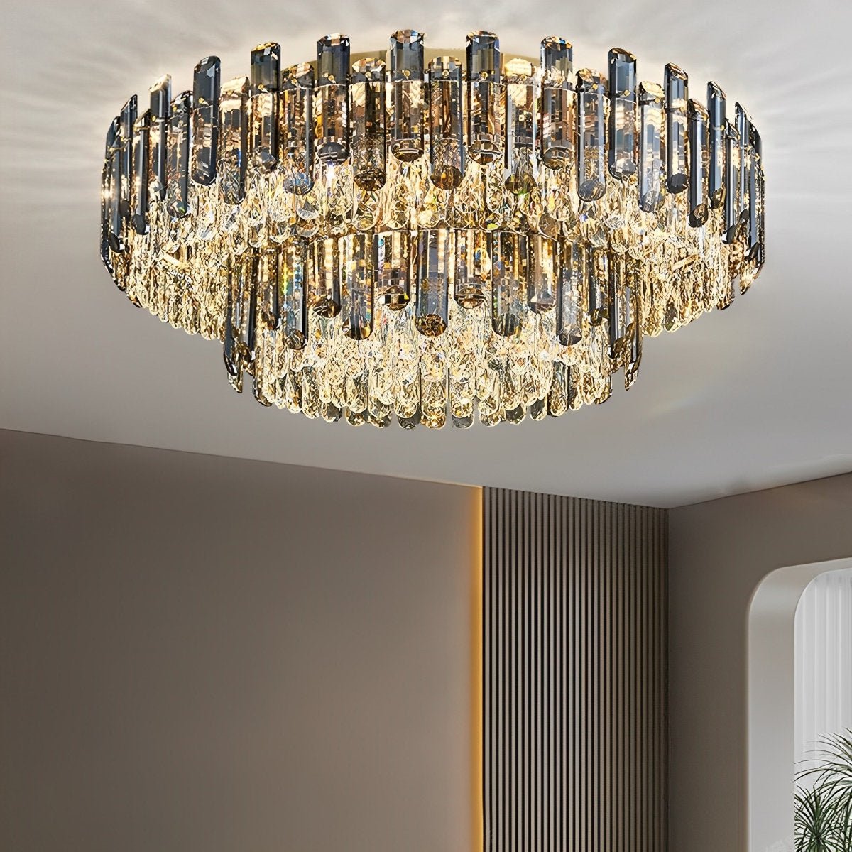 Modern Round Luxury Crystal Ceiling Lights - Flyachilles