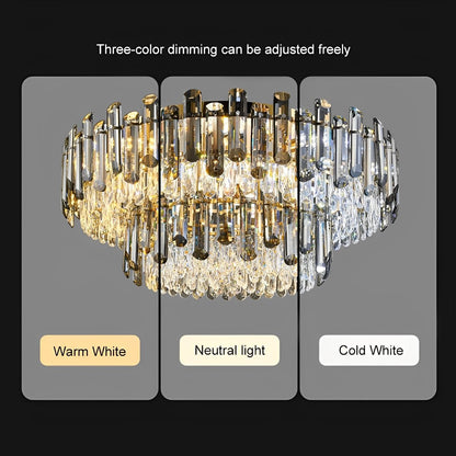 Modern Round Luxury Crystal Ceiling Lights - Flyachilles