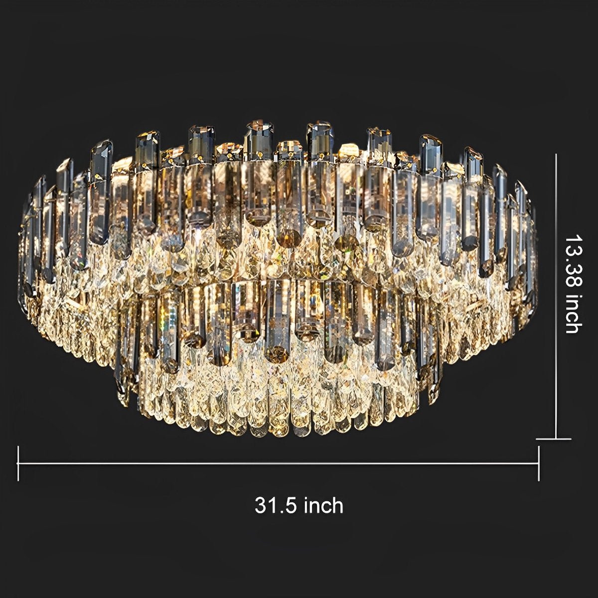 Modern Round Luxury Crystal Ceiling Lights - Flyachilles