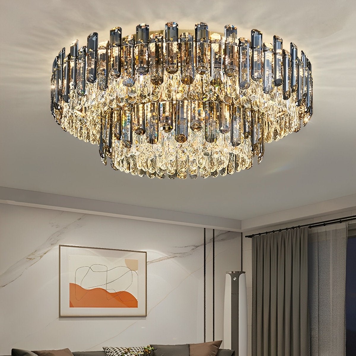 Modern Round Luxury Crystal Ceiling Lights - Flyachilles