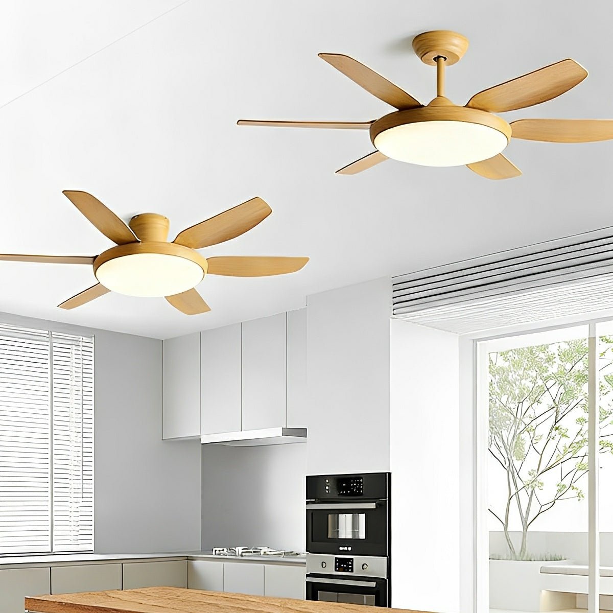 Modern Scandinavian Ceiling Fan with Full - Spectrum LED Light - Flyachilles