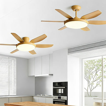 Modern Scandinavian Ceiling Fan with Full - Spectrum LED Light - Flyachilles