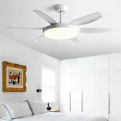 Modern Scandinavian Ceiling Fan with Full - Spectrum LED Light - Flyachilles