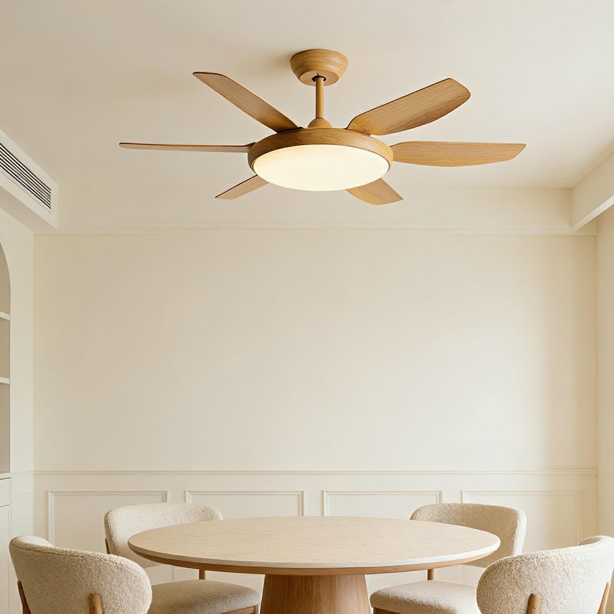 Modern Scandinavian Ceiling Fan with Full - Spectrum LED Light - Flyachilles