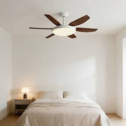 Modern Scandinavian Ceiling Fan with Full - Spectrum LED Light - Flyachilles