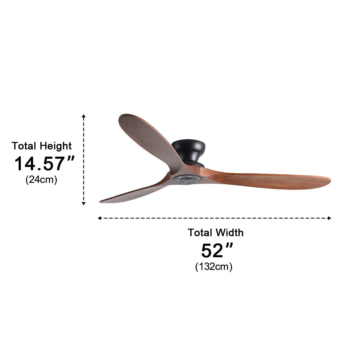 Modern Scandinavian Wood DC Motor Reverse Ceiling Fan - Flyachilles
