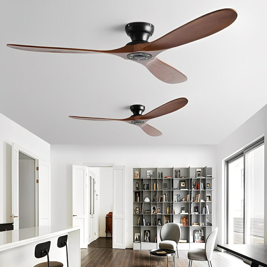 Modern Scandinavian Wood DC Motor Reverse Ceiling Fan - Flyachilles