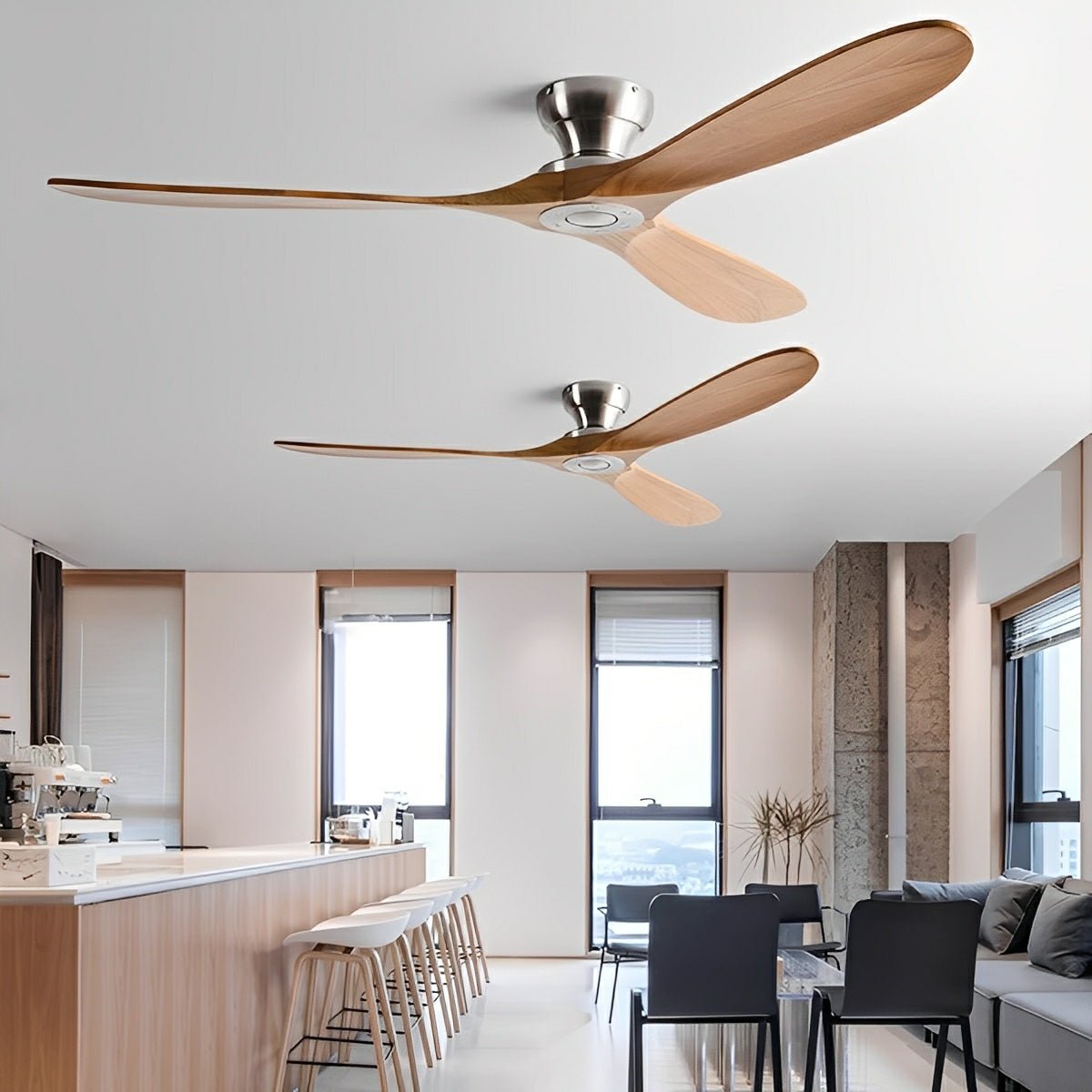 Modern Scandinavian Wood DC Motor Reverse Ceiling Fan - Flyachilles