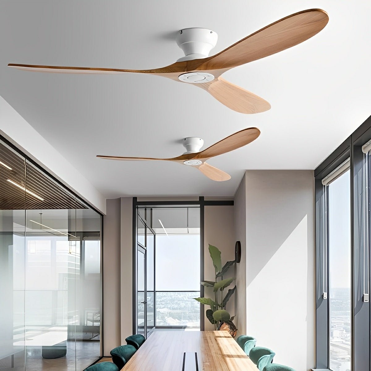Modern Scandinavian Wood DC Motor Reverse Ceiling Fan - Flyachilles