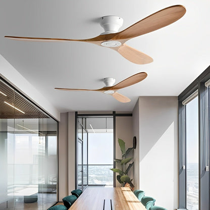 Modern Scandinavian Wood DC Motor Reverse Ceiling Fan - Flyachilles