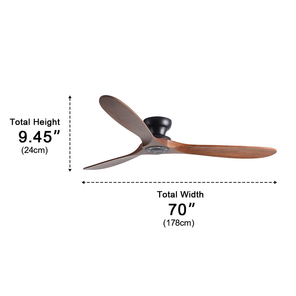 Modern Scandinavian Wood DC Motor Reverse Ceiling Fan - Flyachilles