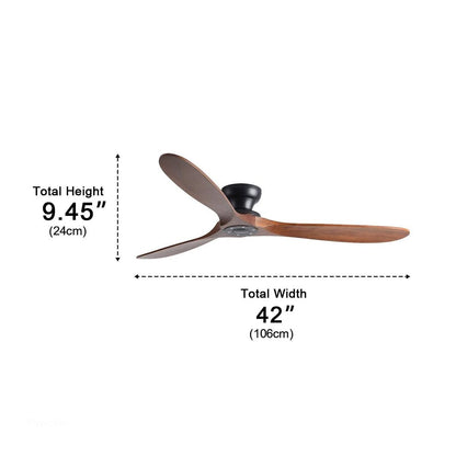 Modern Scandinavian Wood DC Motor Reverse Ceiling Fan - Flyachilles