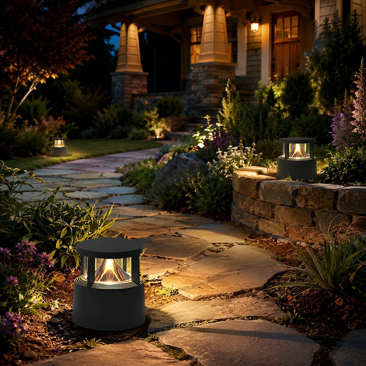 Modern Simple Outdoor Waterproof Pillar Lights Metal Aluminum Post Lights - Flyachilles
