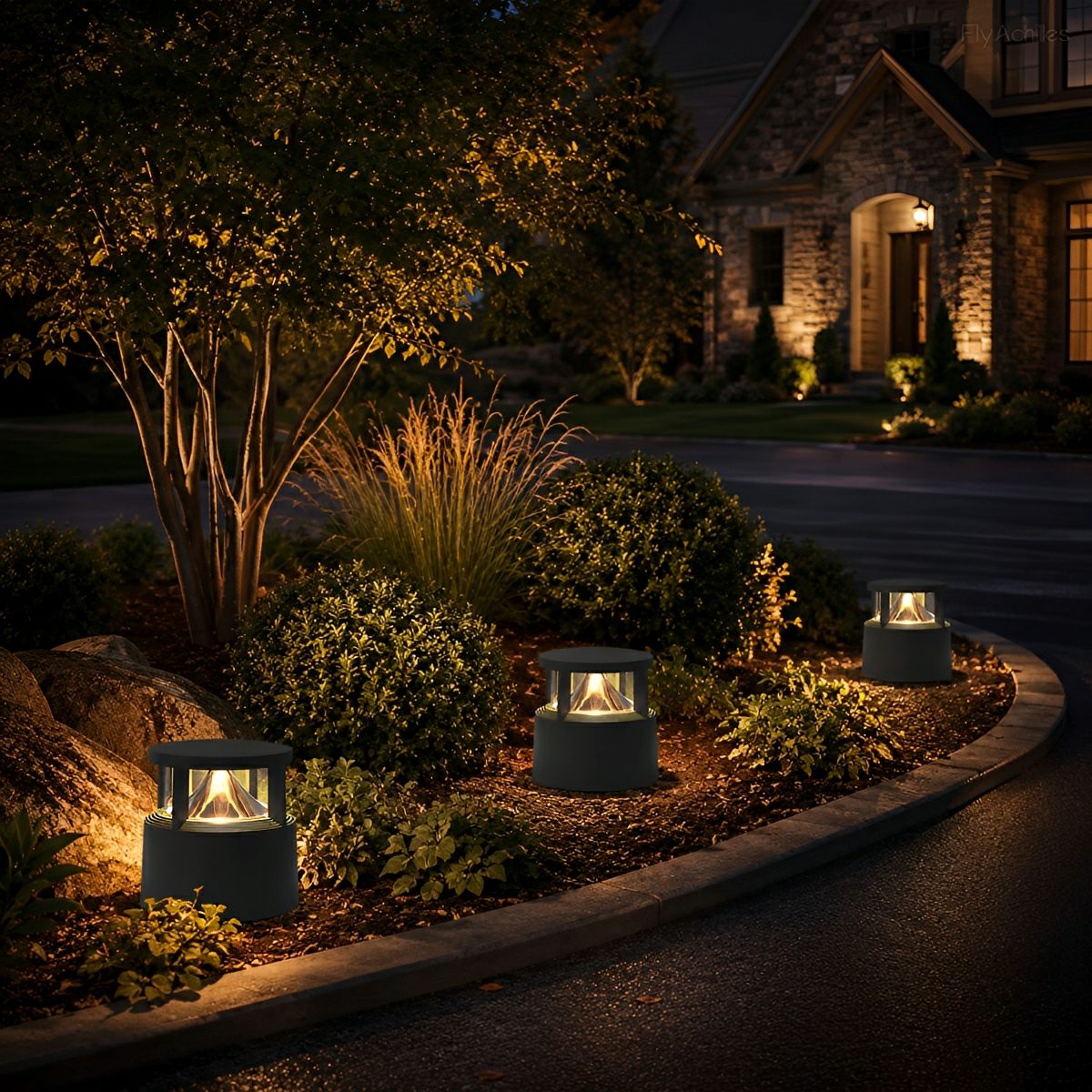 Modern Simple Outdoor Waterproof Pillar Lights Metal Aluminum Post Lights - Flyachilles