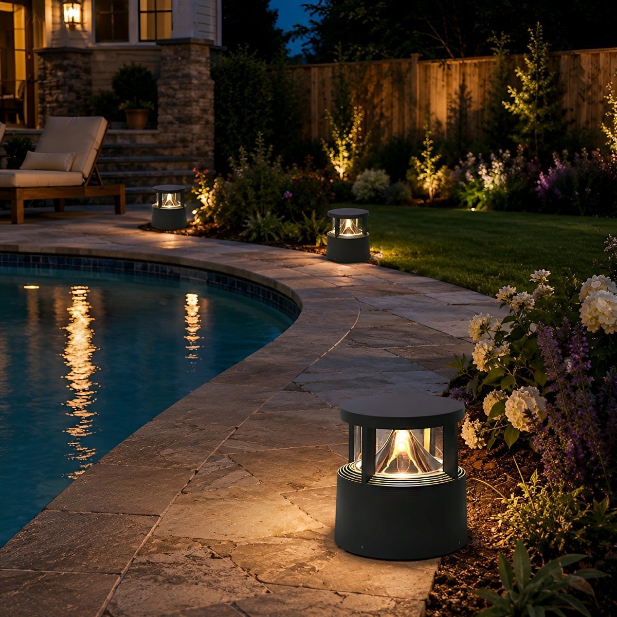 Modern Simple Outdoor Waterproof Pillar Lights Metal Aluminum Post Lights - Flyachilles