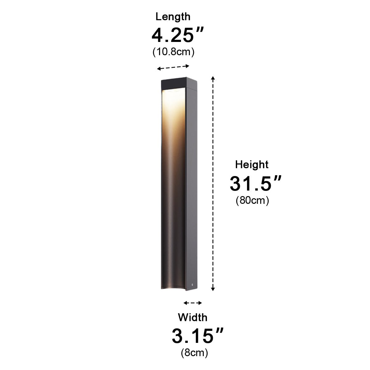 Modern Slim Rectangular LED Outdoor Pathway Lights - Flyachilles