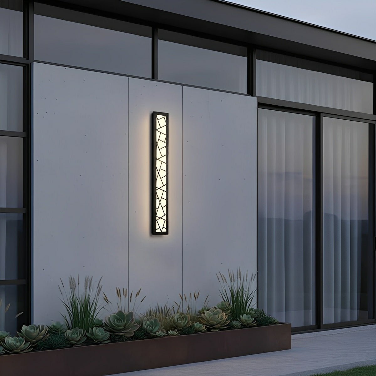Modern Slim Waterproof Long Strip LED Outdoor Wall Lights - Flyachilles