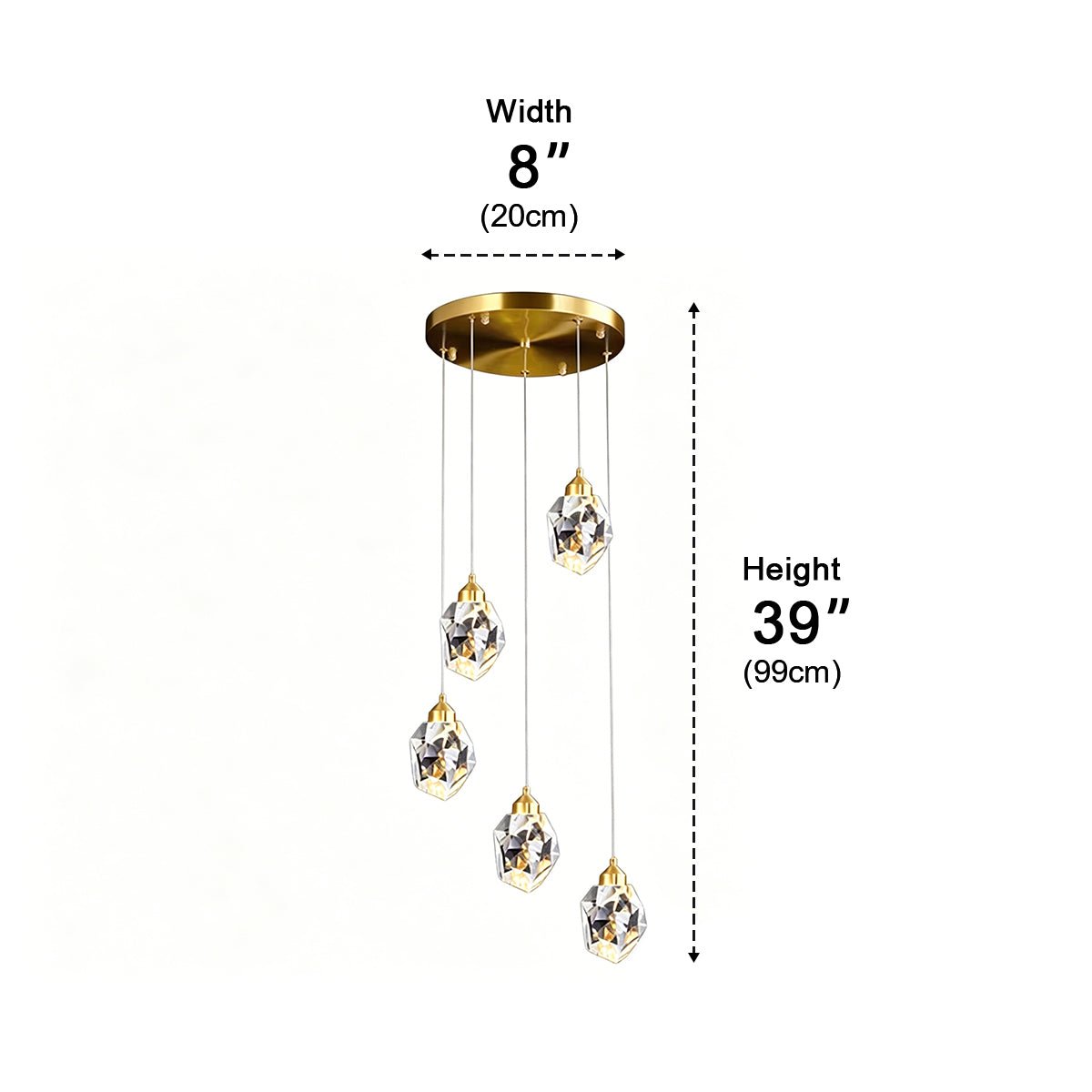 Modern Spiral Crystal Droplets Staircase Chandelier Modern Spiral Crystal Staircase Chandelier - Flyachilles
