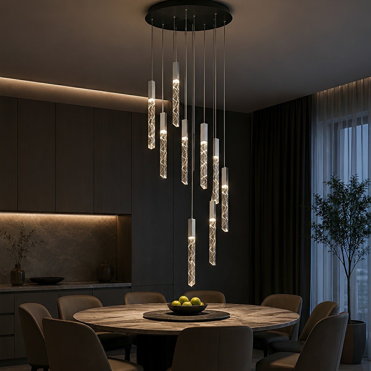 Modern Spiral LED Minimalist Helix Chandelier - Flyachilles