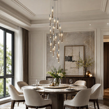 Modern Spiral LED Minimalist Helix Chandelier - Flyachilles