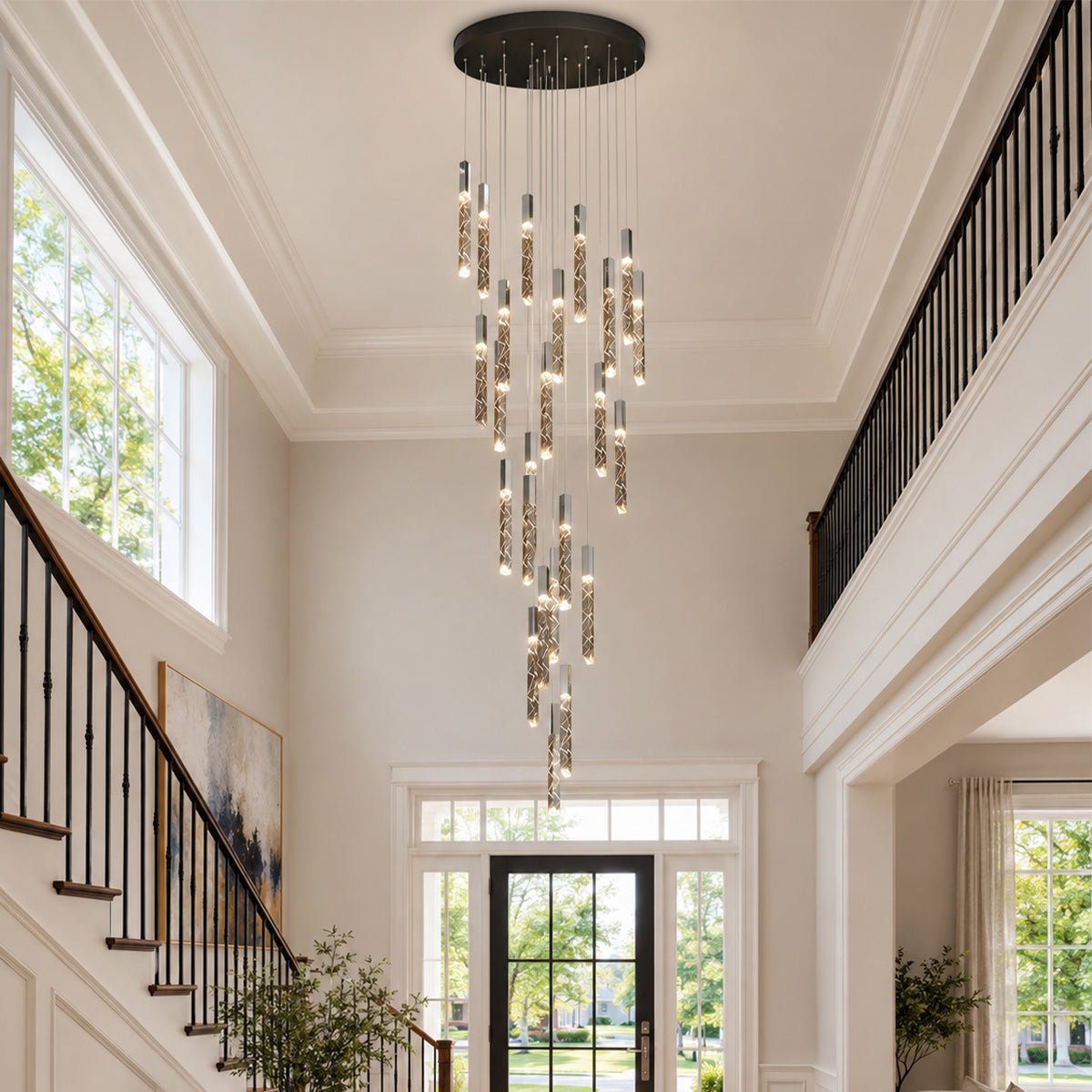 Modern Spiral LED Minimalist Helix Chandelier - Flyachilles