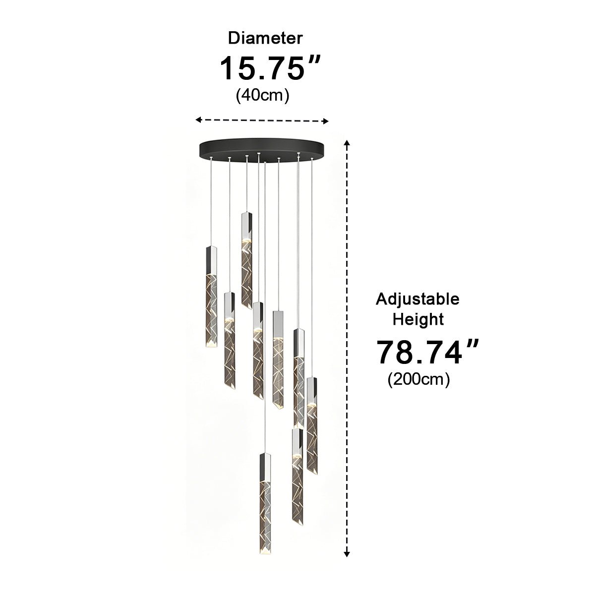 Modern Spiral LED Minimalist Helix Chandelier - Flyachilles