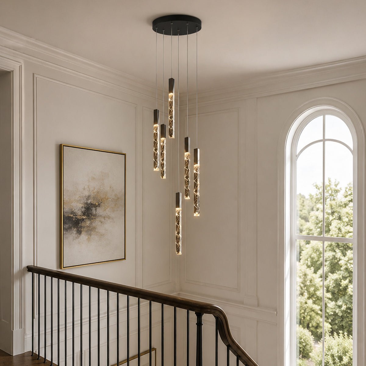 Modern Spiral LED Minimalist Helix Chandelier - Flyachilles