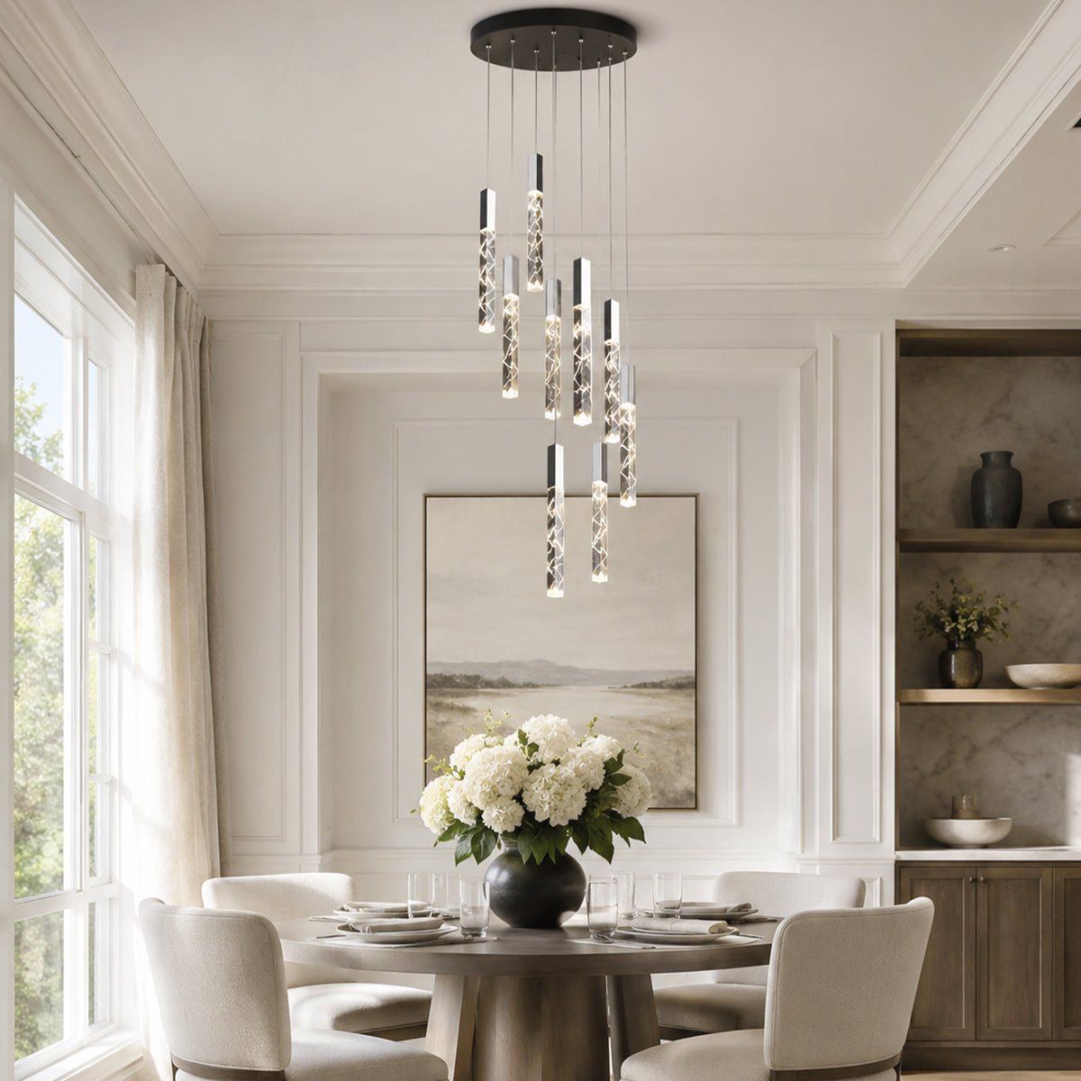 Modern Spiral LED Minimalist Helix Chandelier - Flyachilles