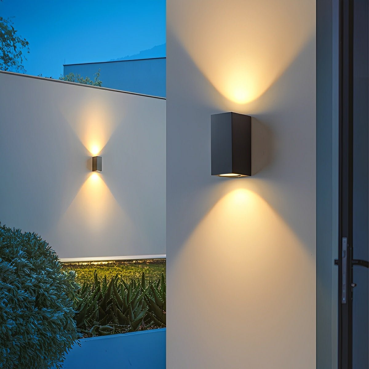 Modern Square Outdoor Waterproof Wall Washer Double Light - Flyachilles
