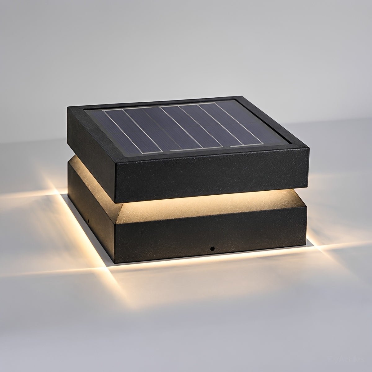 Modern Square Waterproof Black Outdoor Post Lights - Flyachilles