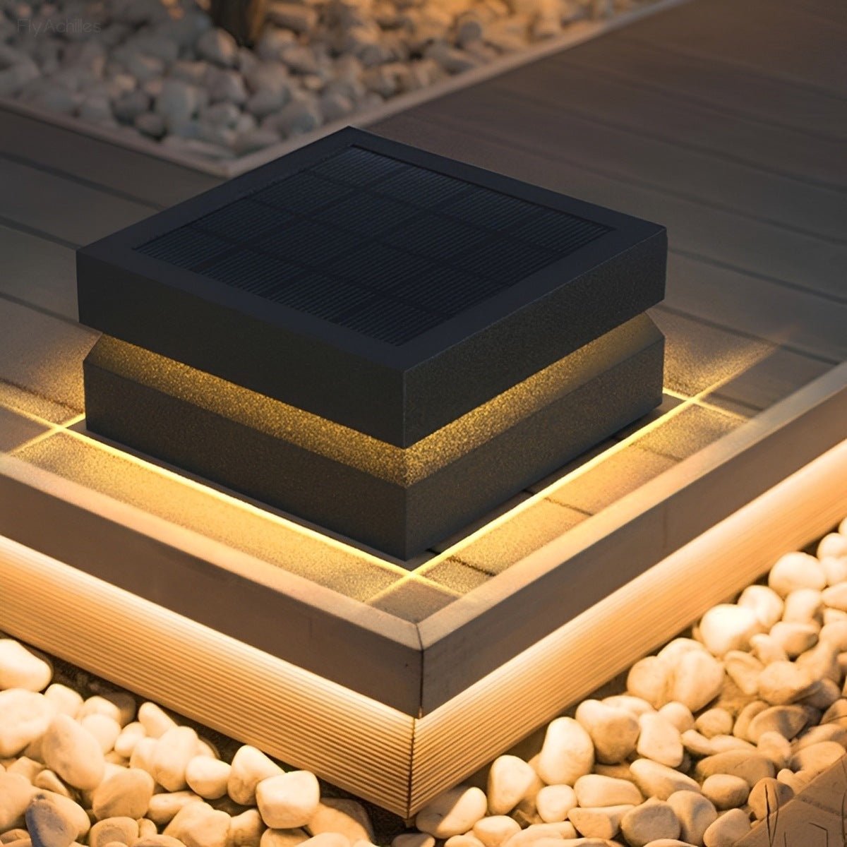 Modern Square Waterproof Black Outdoor Post Lights - Flyachilles