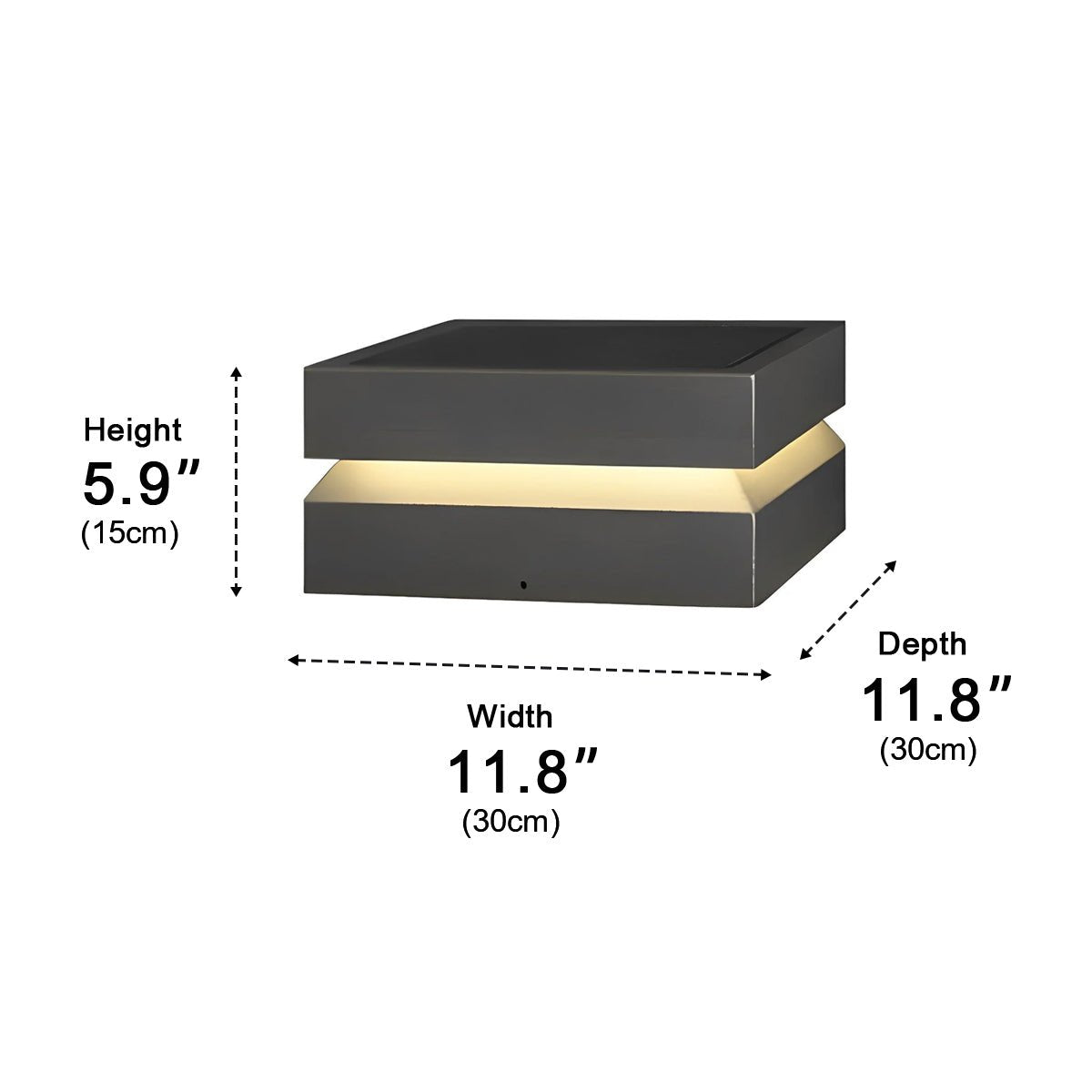Modern Square Waterproof Black Outdoor Post Lights - Flyachilles