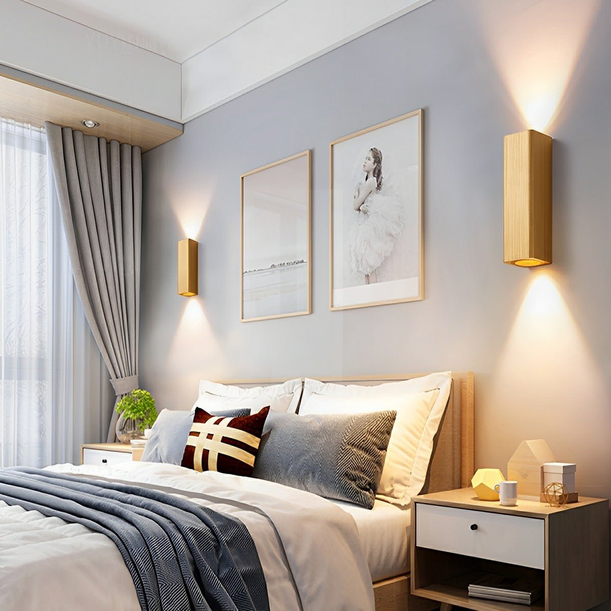 Modern Up&amp;Down COB Long Strip Indoor Wall Sconces - Flyachilles