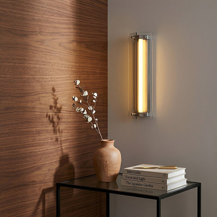 Modern Vertical Glass LED Wall Sconce - Flyachilles