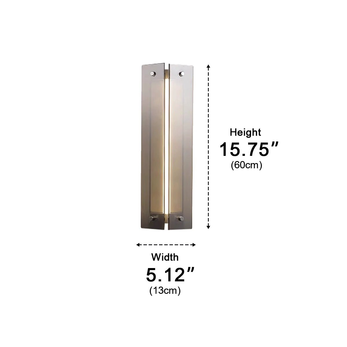 Modern Vertical Glass LED Wall Sconce - Flyachilles