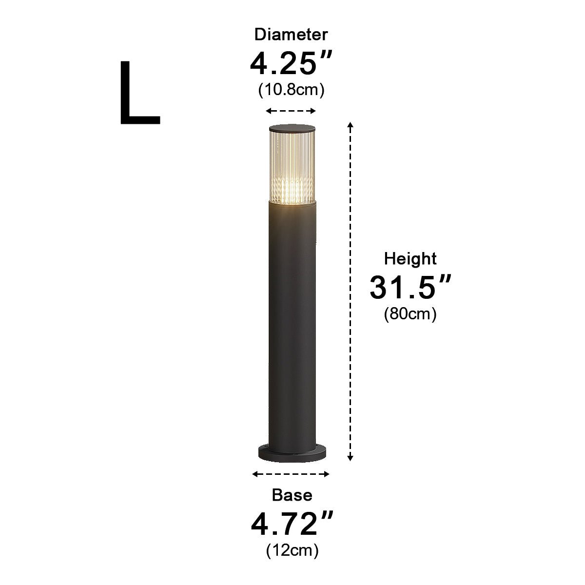 Modern Waterproof Cylinder Outdoor Garden LED Lawn Pillar Lights - Flyachilles