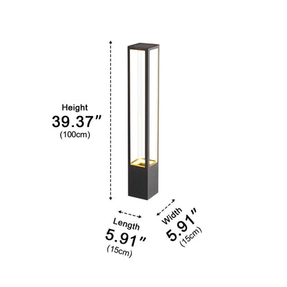 Modern Waterproof Hollow Flower Pot Outdoor LED Lawn Pillar Lights - Flyachilles