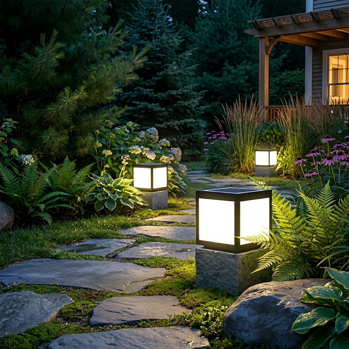Modern Waterproof LED Fence Outdoor Post Cap Light - Flyachilles