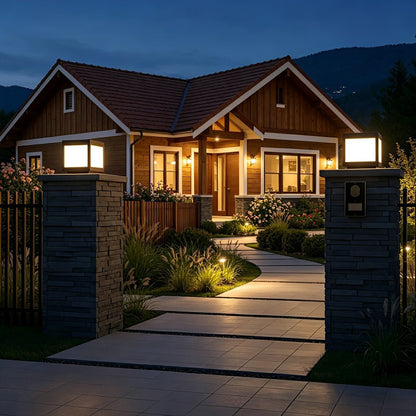 Modern Waterproof LED Fence Outdoor Post Cap Light - Flyachilles