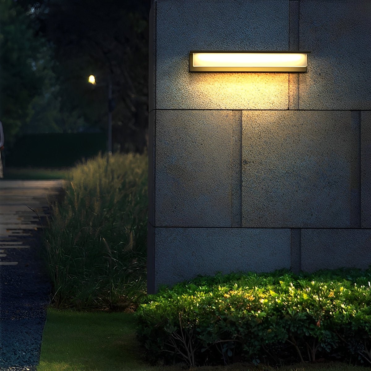 Waterproof Glass Stereo Strip LED Outdoor Wall Sconce Lamp Waterproof Glass Stereo Strip LED Outdoor Wall Sconce Lamp