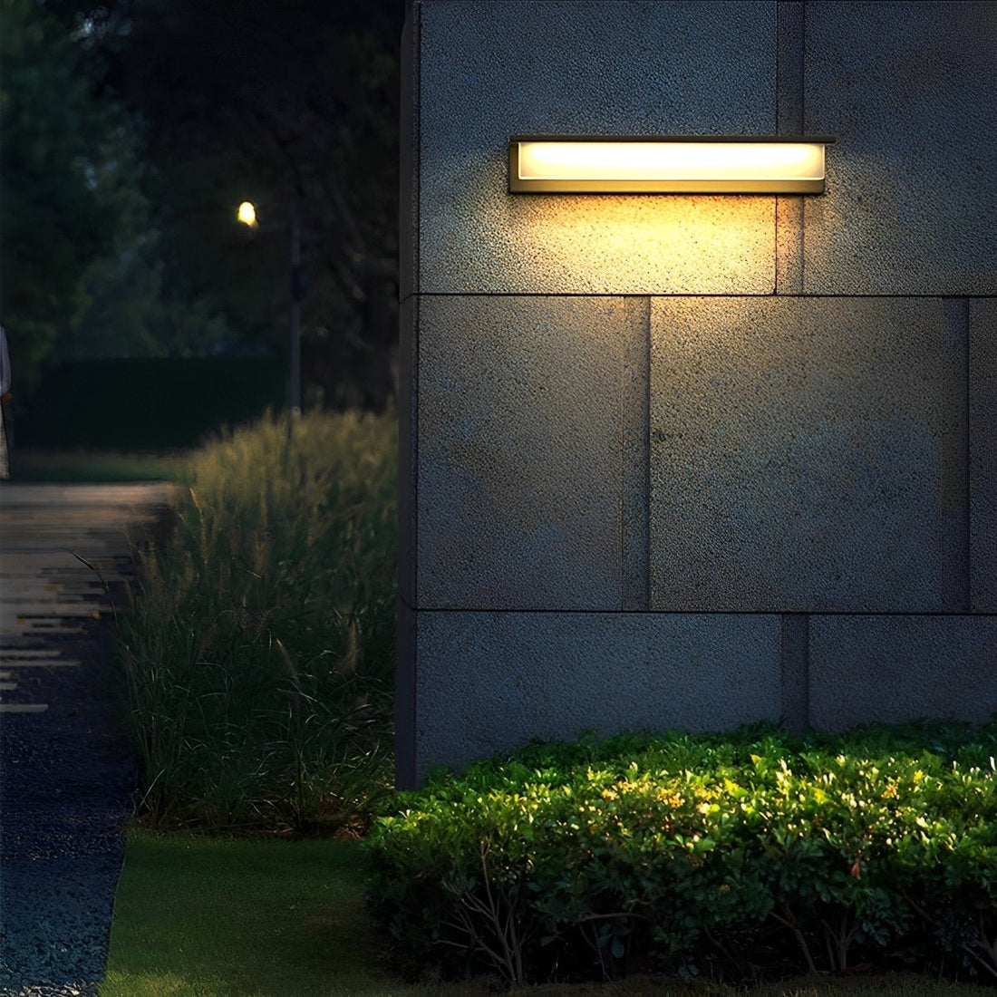 Modern Waterproof LED Outdoor Long Strip Wall Fixture Lamp Solar Wall Sconce Lighting - Flyachilles