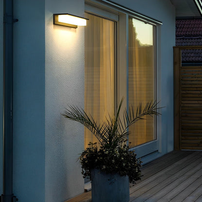 Modern Waterproof LED Outdoor Long Strip Wall Fixture Lamp Solar Wall Sconce Lighting - Flyachilles