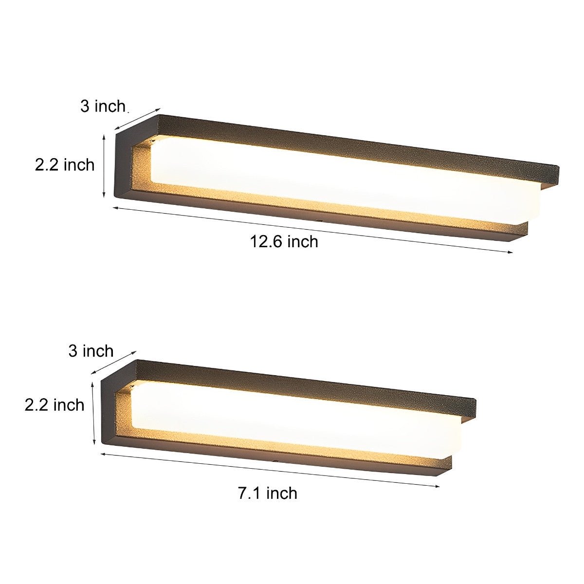 Modern Waterproof LED Outdoor Long Strip Wall Fixture Lamp Solar Wall Sconce Lighting - Flyachilles