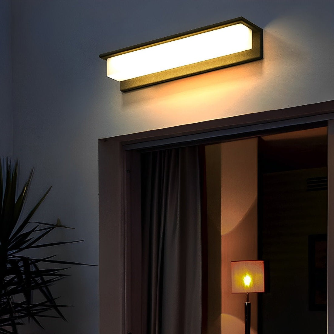 Modern Waterproof LED Outdoor Long Strip Wall Fixture Lamp Solar Wall Sconce Lighting - Flyachilles