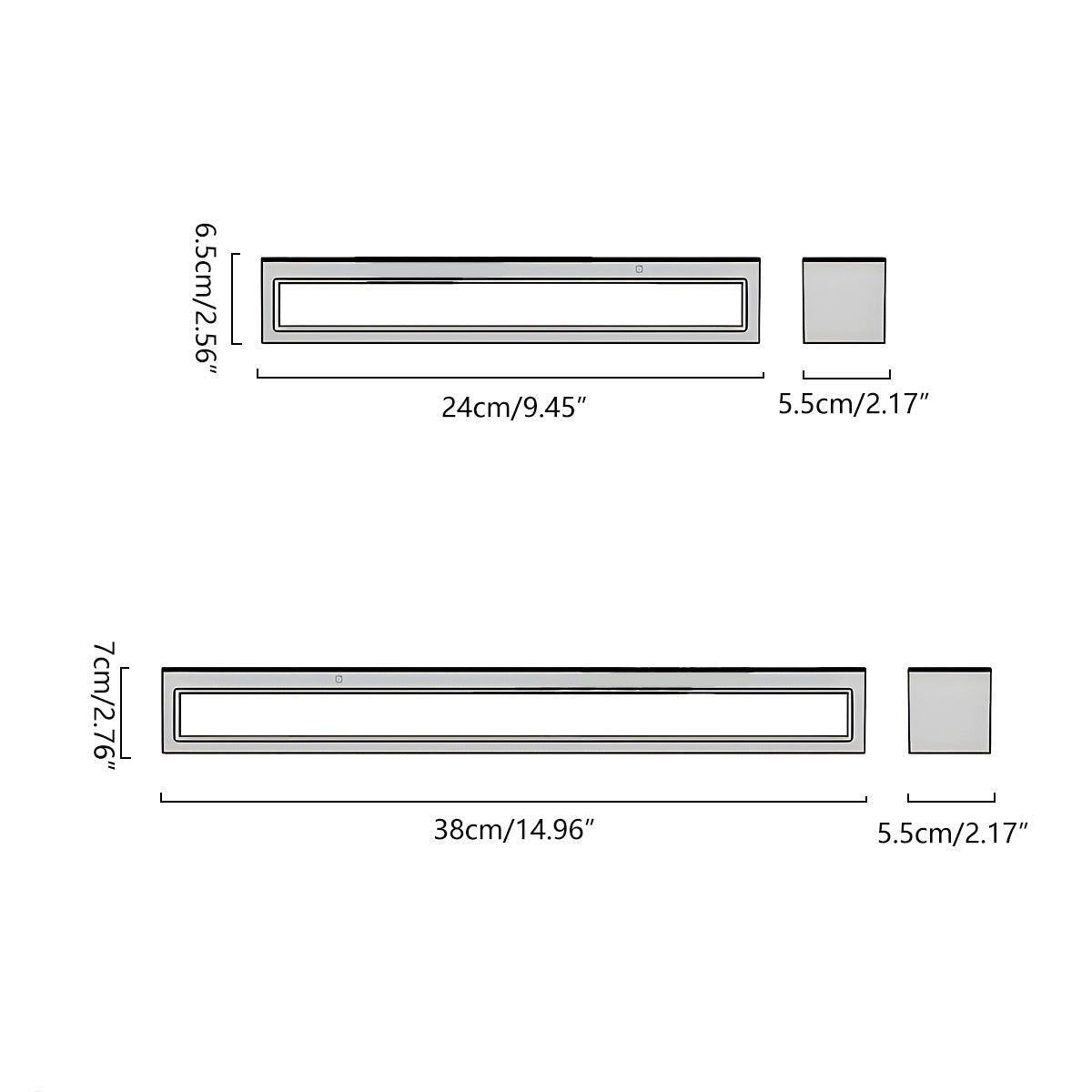 Modern Waterproof Outdoor Cement Rectangular Down LED Porch Lights - Flyachilles