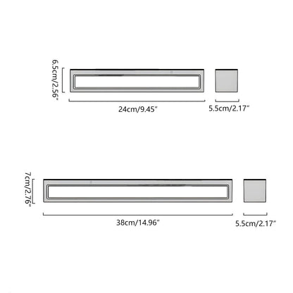 Modern Waterproof Outdoor Cement Rectangular Down LED Porch Lights - Flyachilles