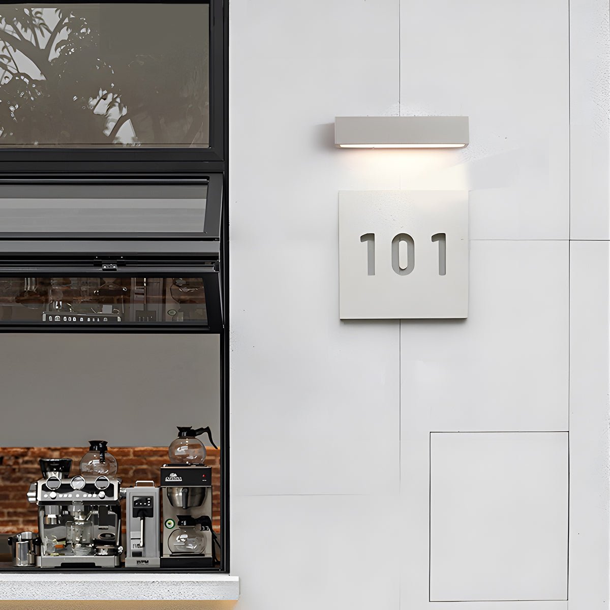 Modern Waterproof Outdoor Cement Rectangular Down LED Porch Lights - Flyachilles