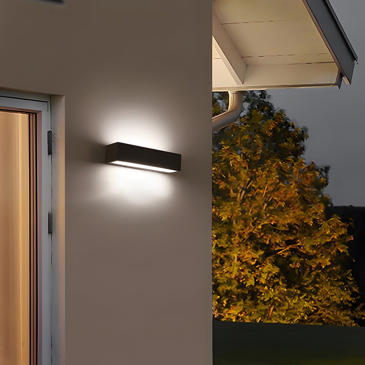 Modern Waterproof Outdoor Cement Rectangular Up&amp;Down LED Porch Lights - Flyachilles
