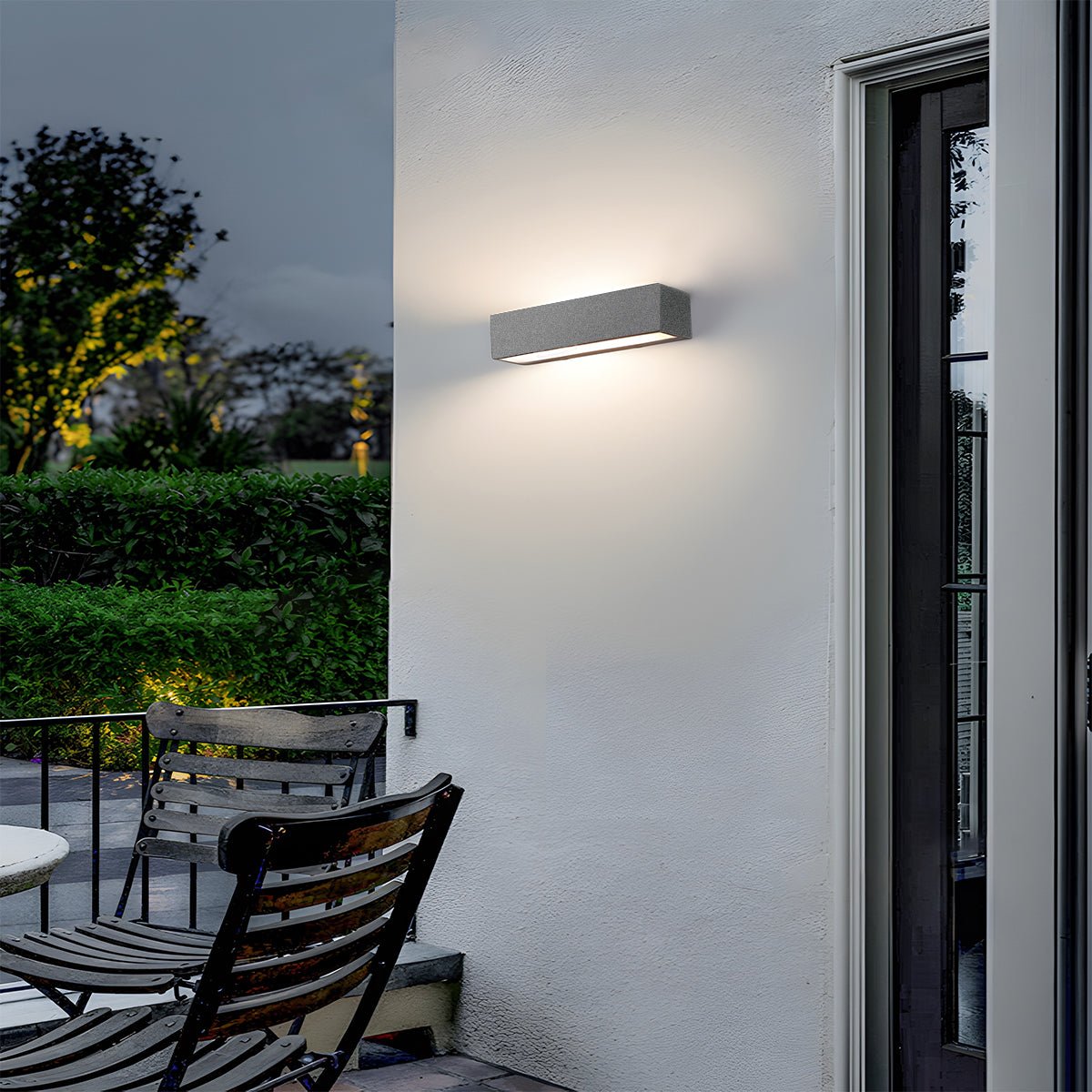 Modern Waterproof Outdoor Cement Rectangular Up&amp;Down LED Porch Lights - Flyachilles